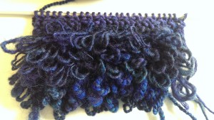 Loopy knit swatch