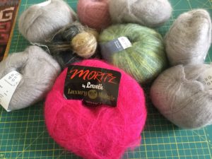 Selection of mohair yarn from my stash 