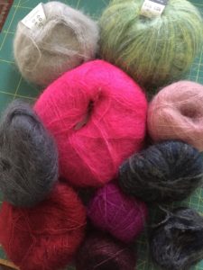 Nine colours ready to knit